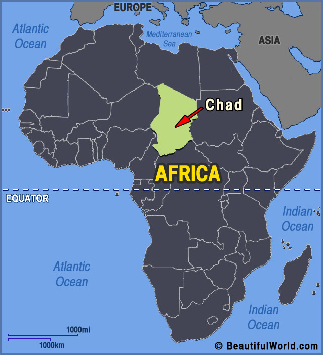 Chad Africa Map 